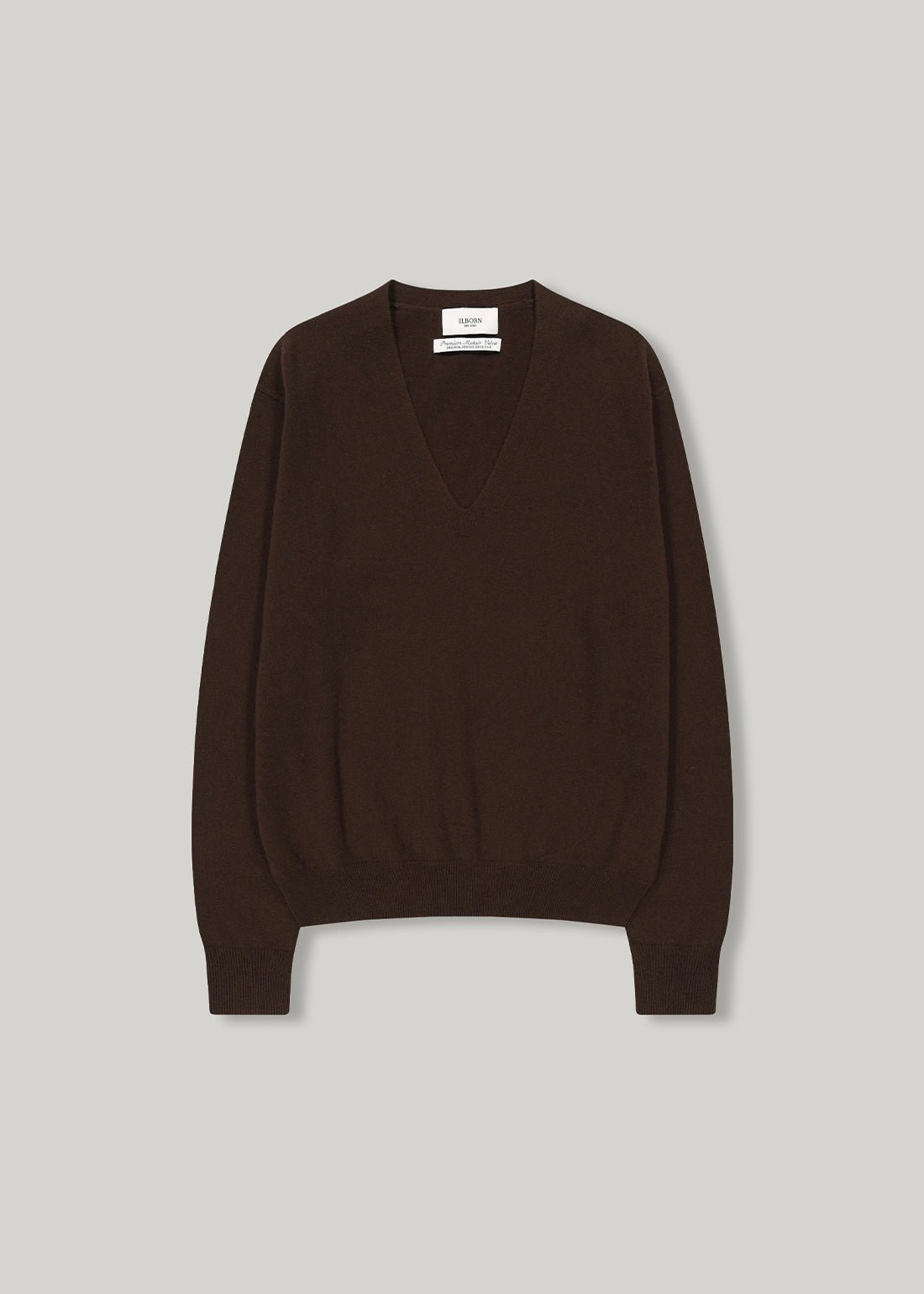 Elborn | Tiana V-neck Knit Top (Brown) – YEAR END