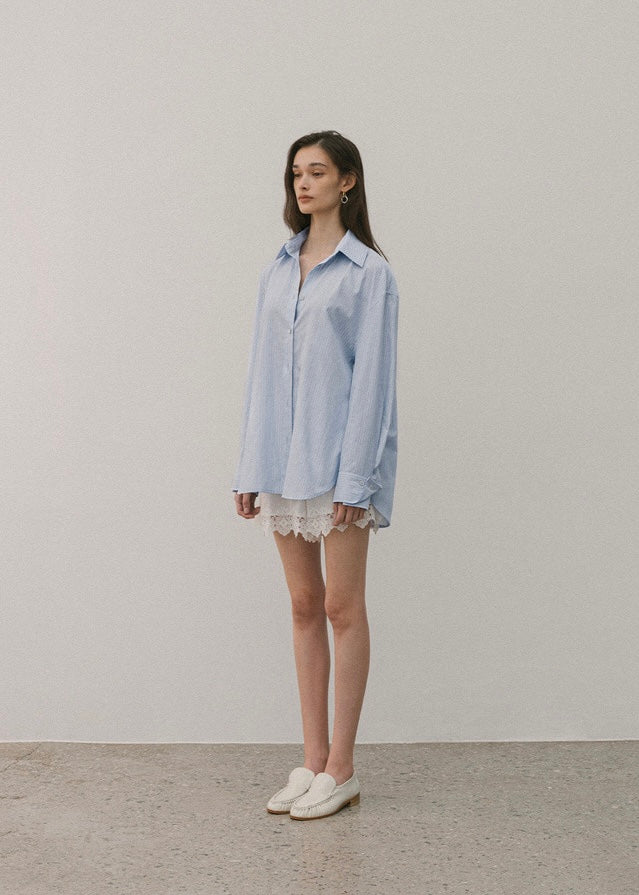 Elborn | Baron Over-Sized Shirt (Blue)