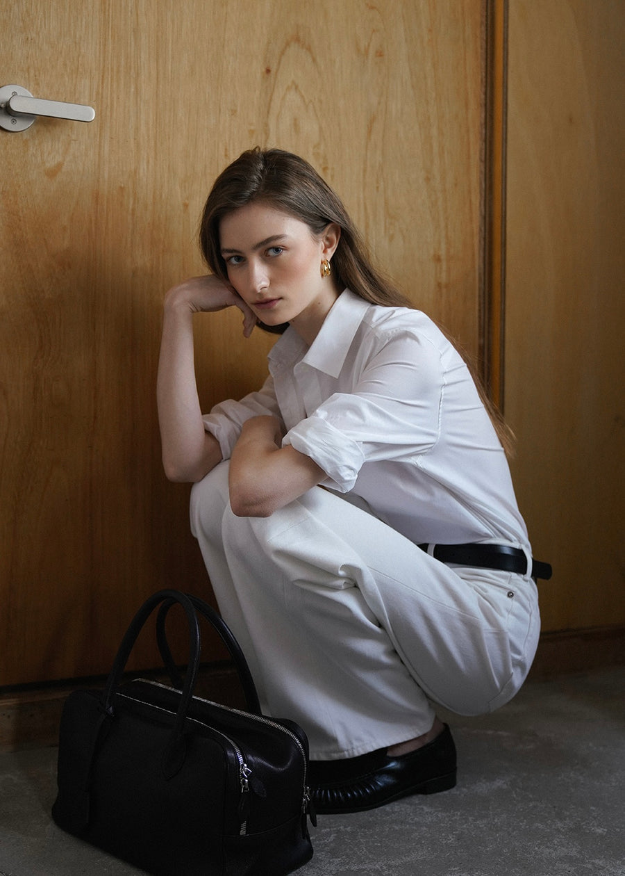 Elborn | Henri Cotton Silk Shirt (White)