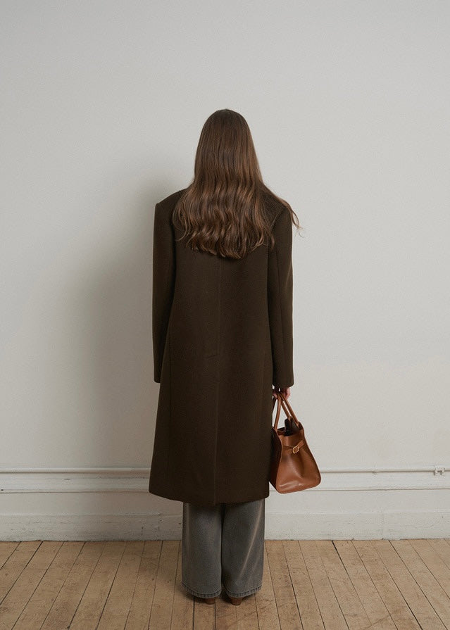 [RE-ORDER] ELBORN | Arch Cashmere Long Coat (Brown) Expected Ship To 12/06/2024