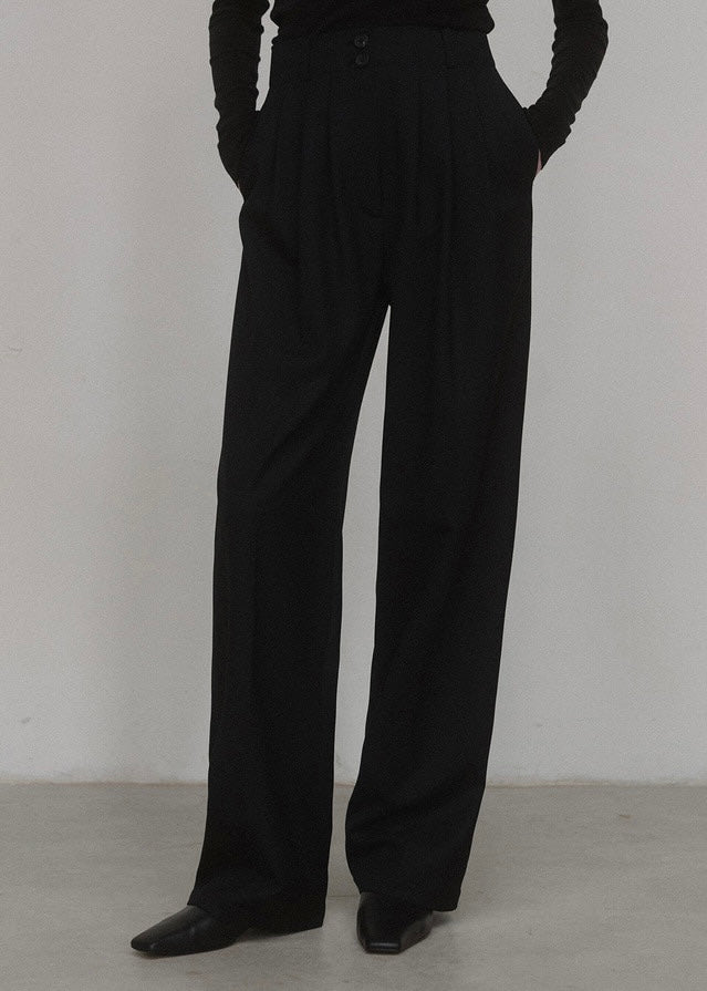 ELBORN | Verso Wool Slacks (Black)