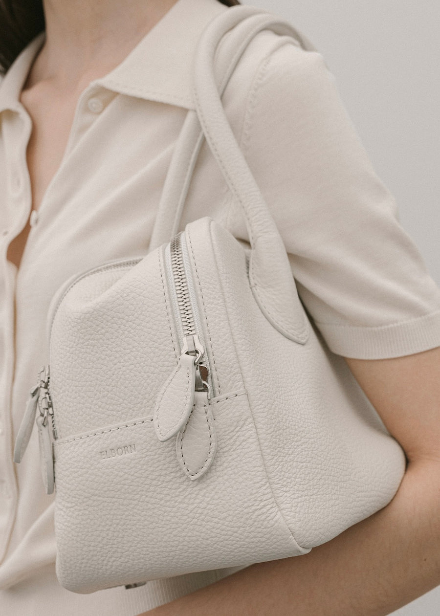 ELBORN | [LIMITED] Bonner Square Leather Bag (White) Expected ship to 05/16/2025
