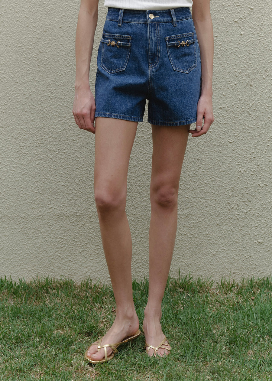 ELBORN | Eliana Denim Shorts (Blue)