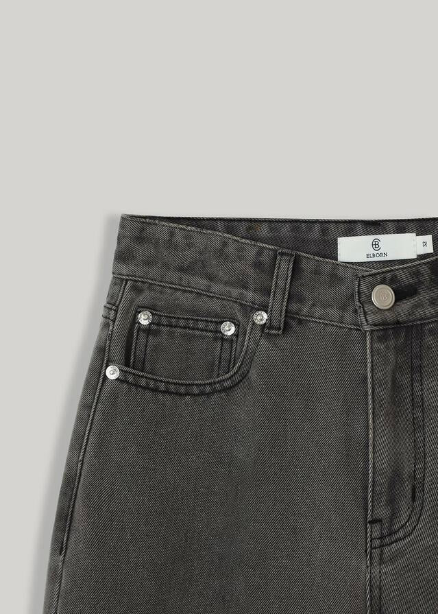 [3rd] ELBORN | Apollo Wide Denim Pants (Grey)