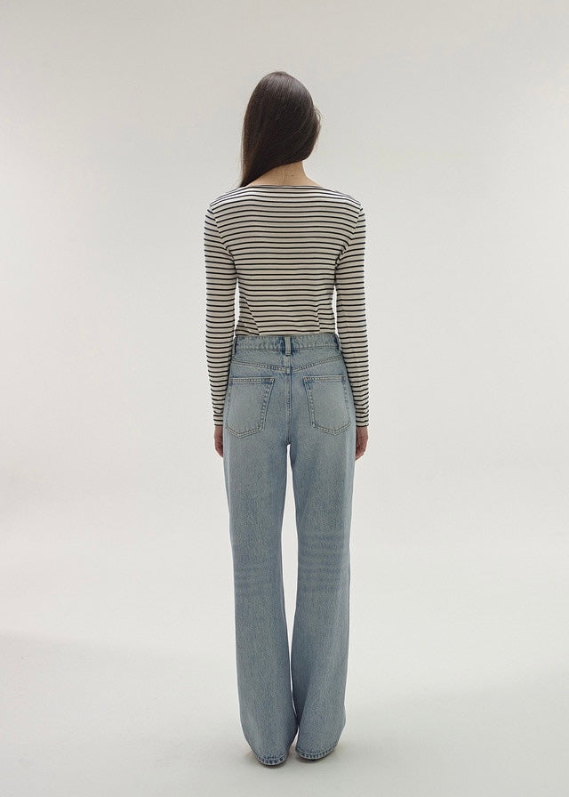 ELBORN | Allie Boat-Neck Top (Ivory)