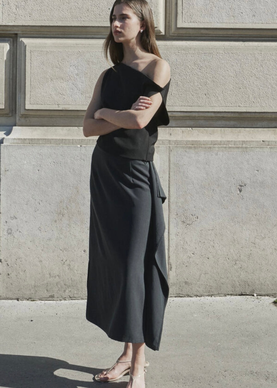 LEHA |  Rony Draped  Crepe Top (2 Colors) Expected ship to 06/27/2025