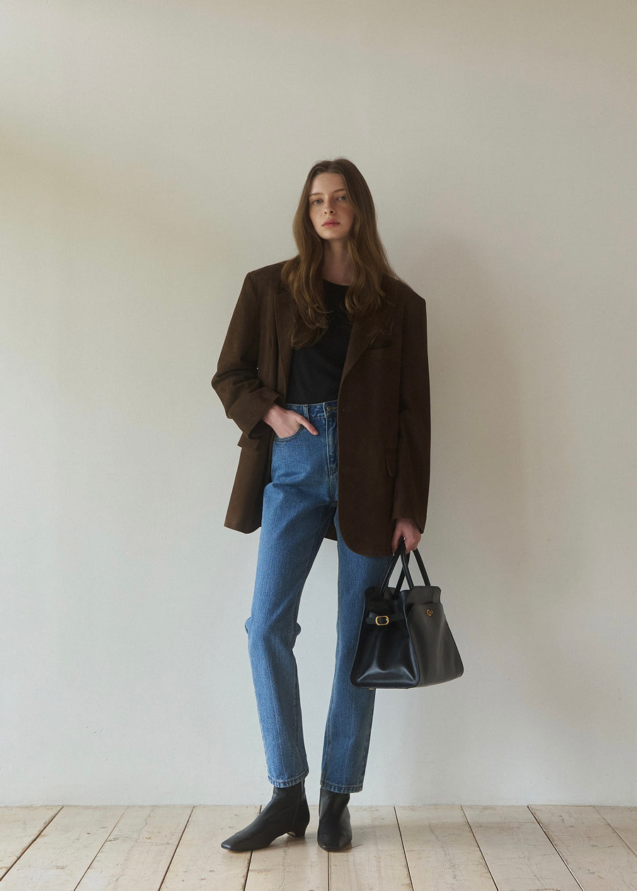 [4TH] ELBORN | Momet Leather Tote Bag (Black Leather) Expected ship to 05/19/2025