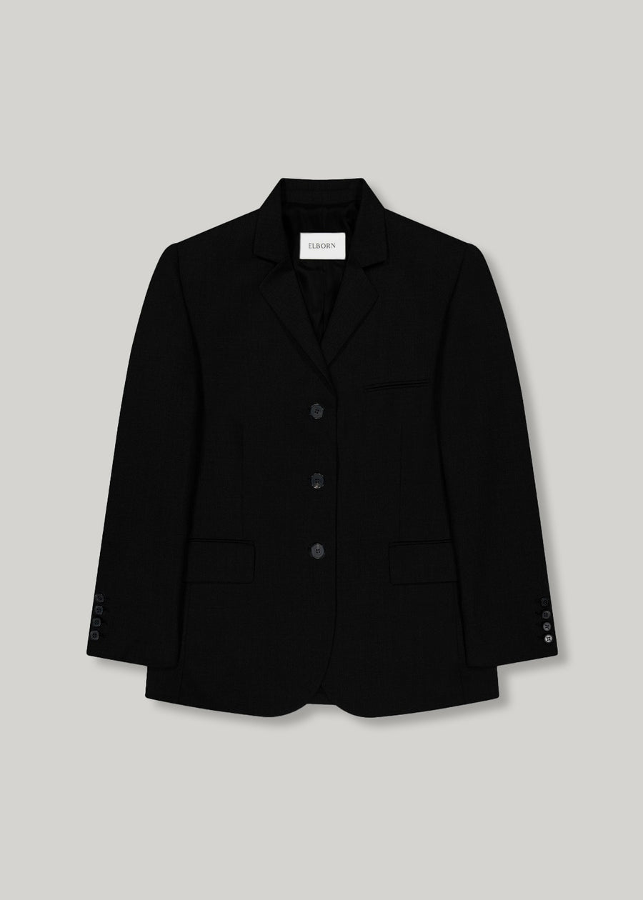 [PRE-ORDER ] ELBORN | Dante Wool Single Jacket (Black) Expected ship to 10/10/2025