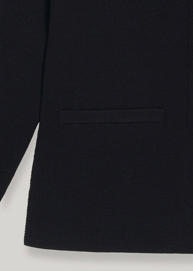 ELBORN | Riven V-neck Silk Knit Jacket (Black)