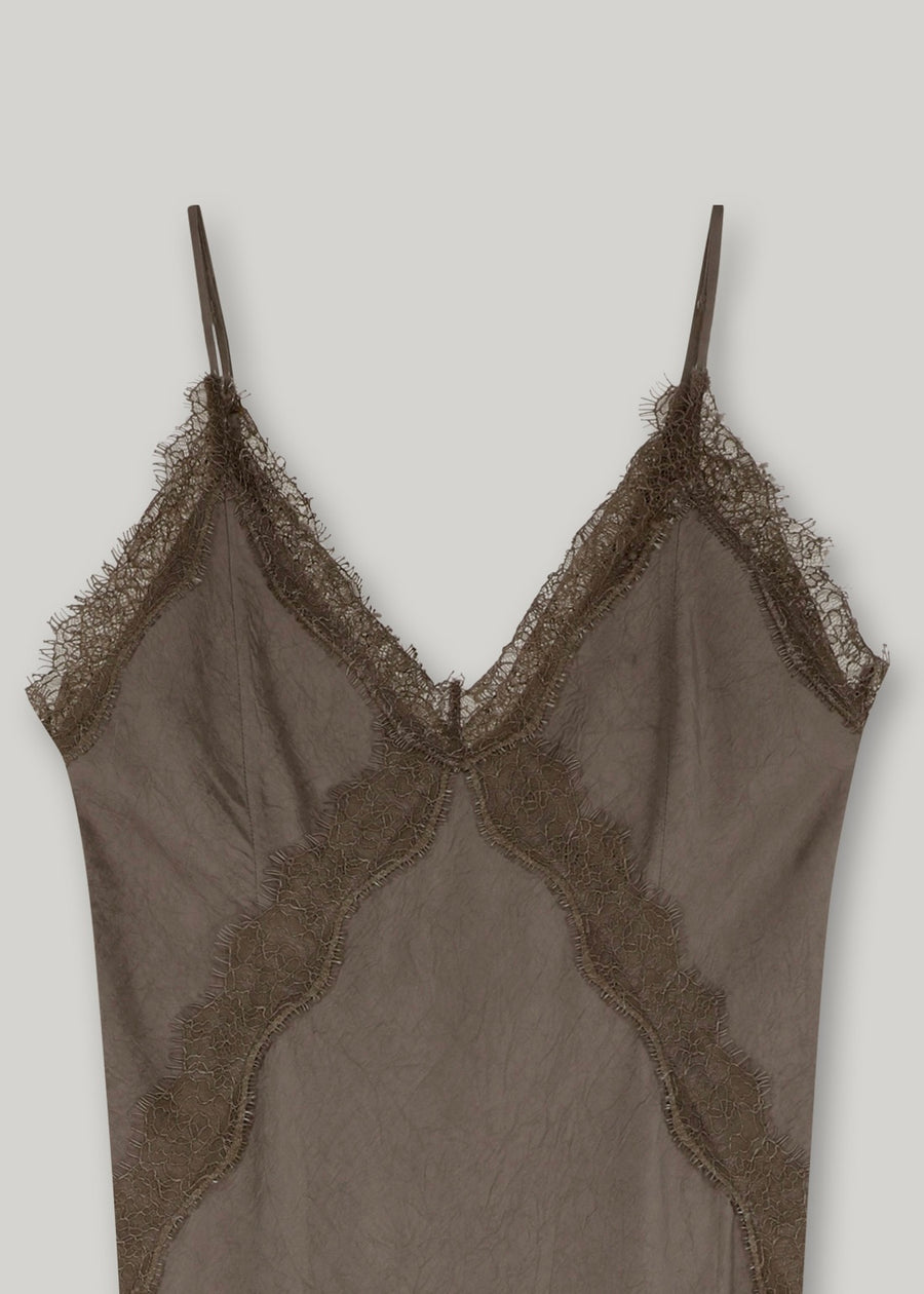 [2ND Re-Order] ELBORN | Elia Lace Dress (Khaki) Expected ship to 10/31 /2025