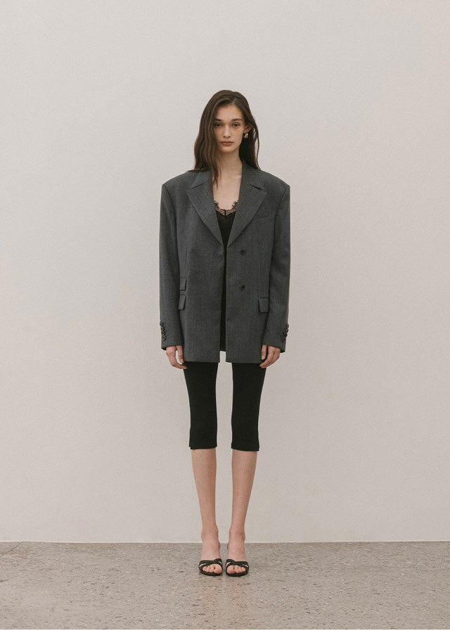 ELBORN | Marly Wool Single Jacket (Charcoal)