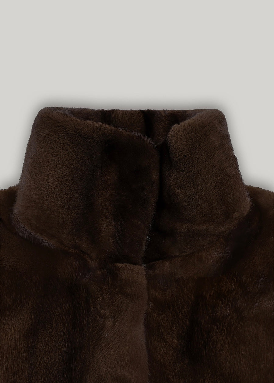 ELBORN | [Earlybird 10%] Rochelle Mink Fur Vest (Brown) Expected ship to 12/12/2025