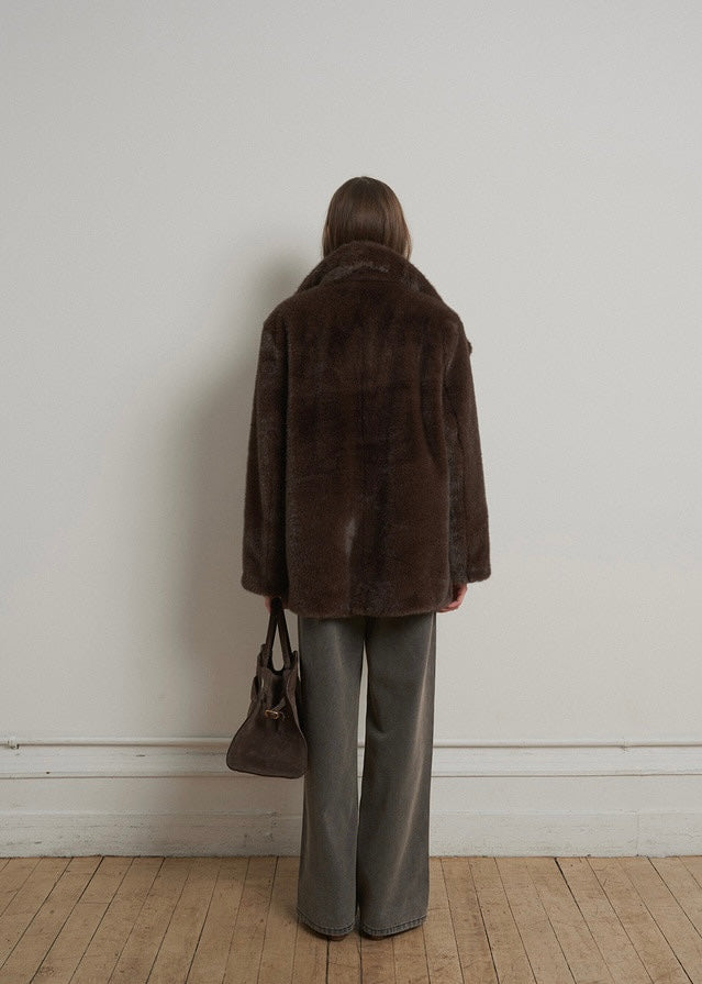 [2ND] ELBORN | Delfine Half Fur Coat (Mocha Brown) Expected Ship to 1/3/2025