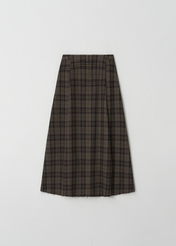 MOIA | Check Flared Skirt Expected ship to 12/12/2025