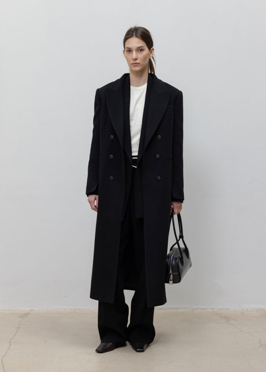 LEHA |  Charlotte Wool-Cashemere Blended Coat (Black) Expected ship to 11/29/2025