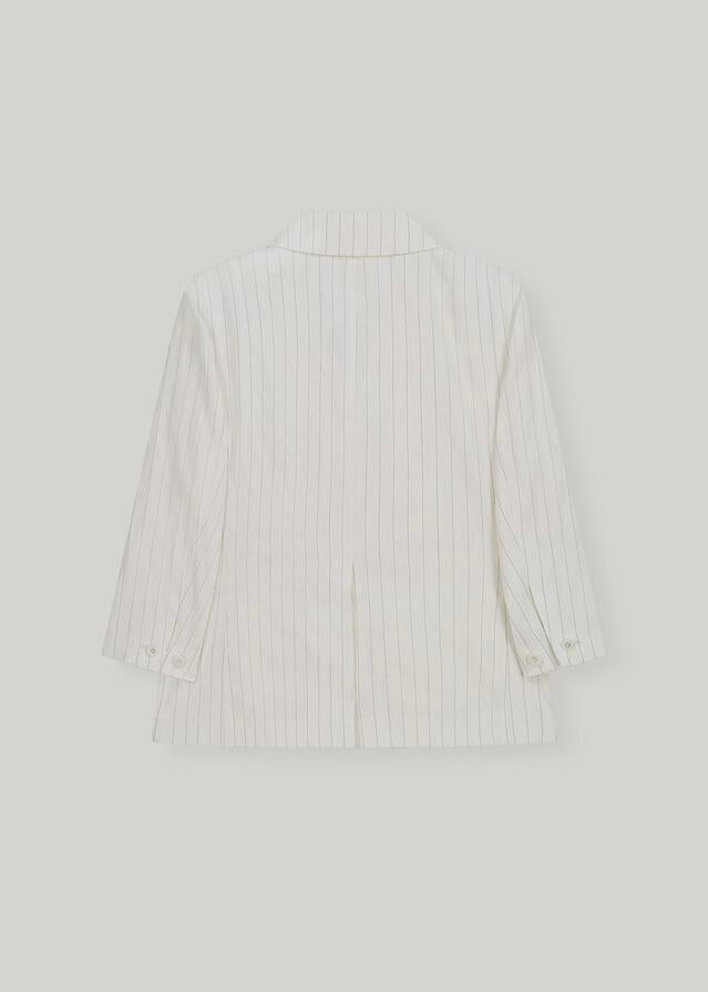 ELBORN | Diamo Linen Jacket (Ivory Stripe)