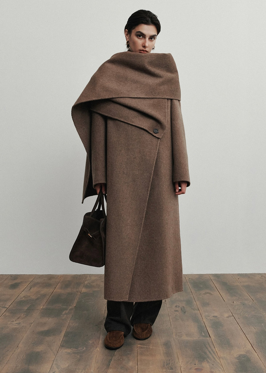 ELBORN | Tate Cashmere Hand-made Coat(Mocha)