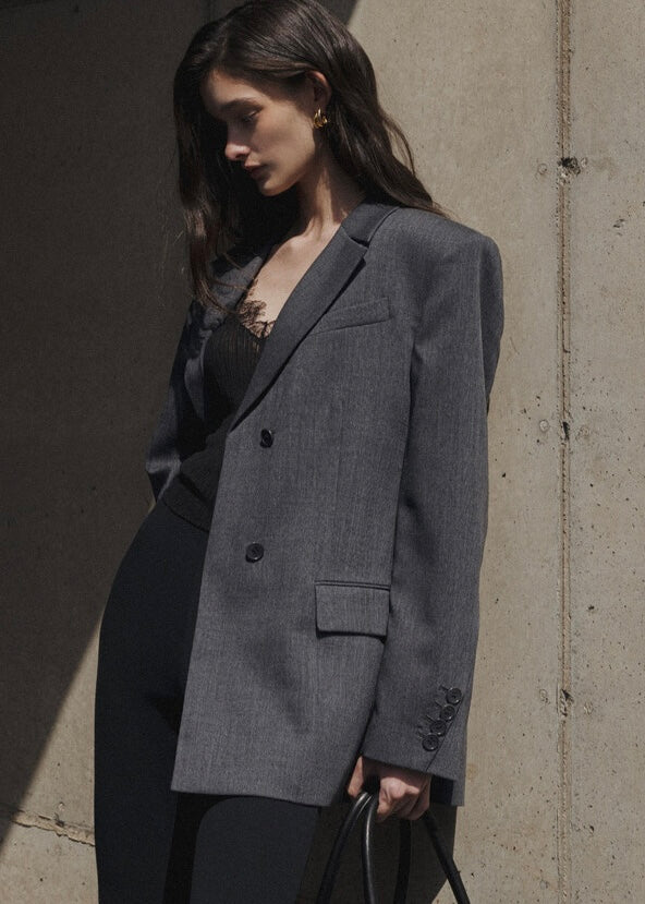 ELBORN | Marly Wool Single Jacket (Charcoal)
