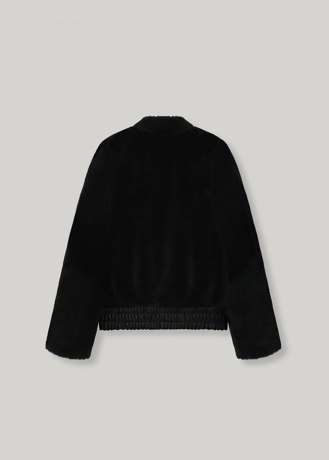 [1ST RE-ORDER] ELBORN | Denise Shearing Reversible Jacket (Black)