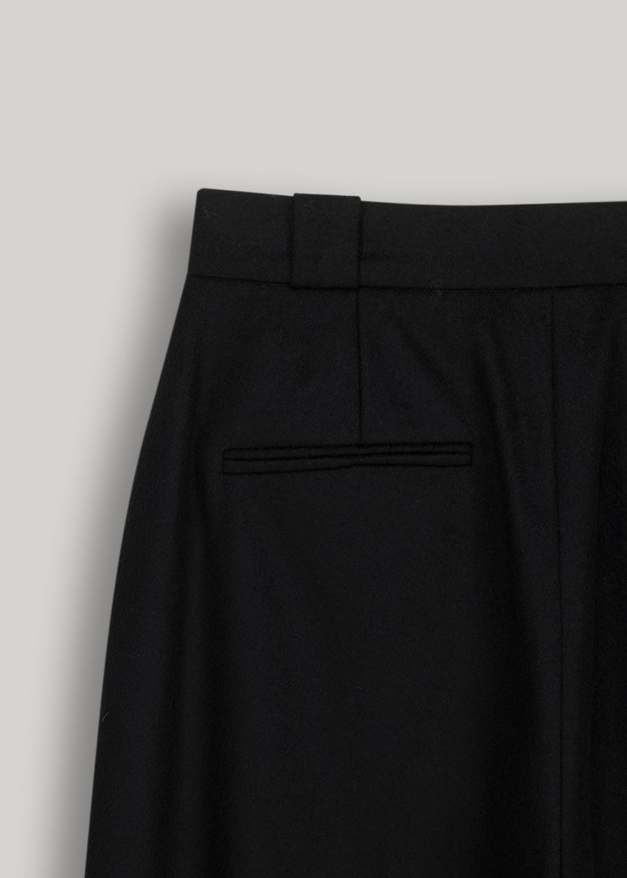 ELBORN | [LIMITED] Dearnley Wide Slacks (Black)