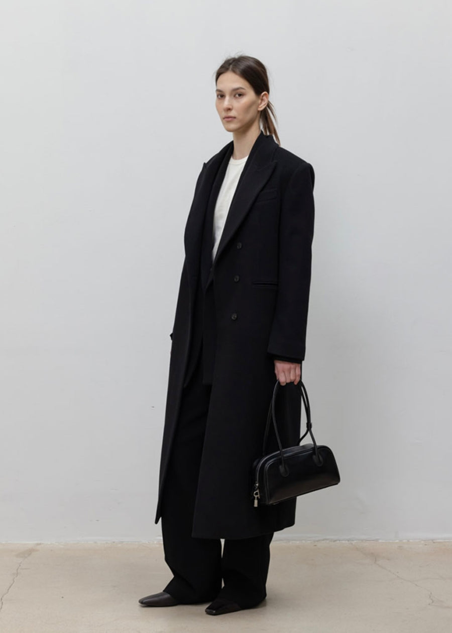 LEHA |  Charlotte Wool-Cashemere Blended Coat (Black) Expected ship to 11/29/2025
