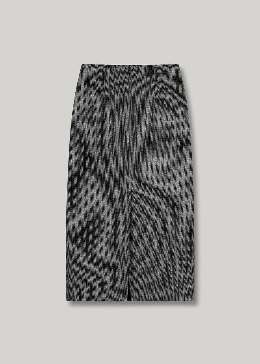 ELBORN | Bellissa Wool Long Skirt (Black)