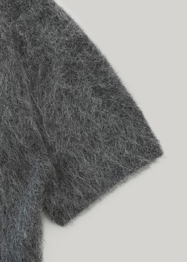 ELBORN | Nova Alpaca Knit Top (Charcoal)