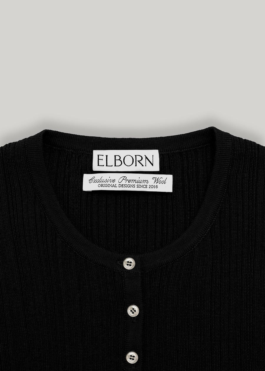 ELBORN | Lace Wool Knit Cardigan Set-up (Black) Expected ship to 11/07/2025