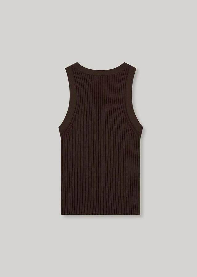 ELBORN | Marin Knit Vest Top (Brown)