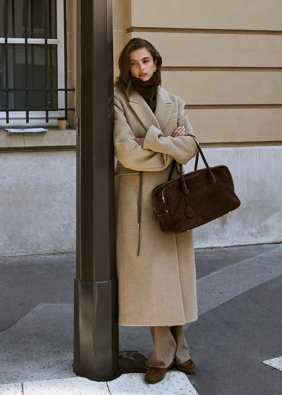 ELBORN | Gioia Wool Cashmere Coat (Beige) Expected ship to 12/12/2025
