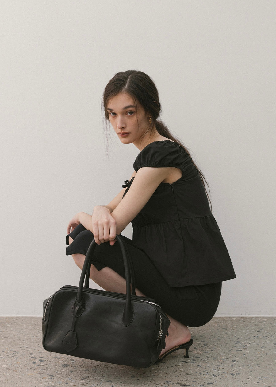 ELBORN | Bonner Square Leather Bag (Black) Expected ship to 06/13/2025