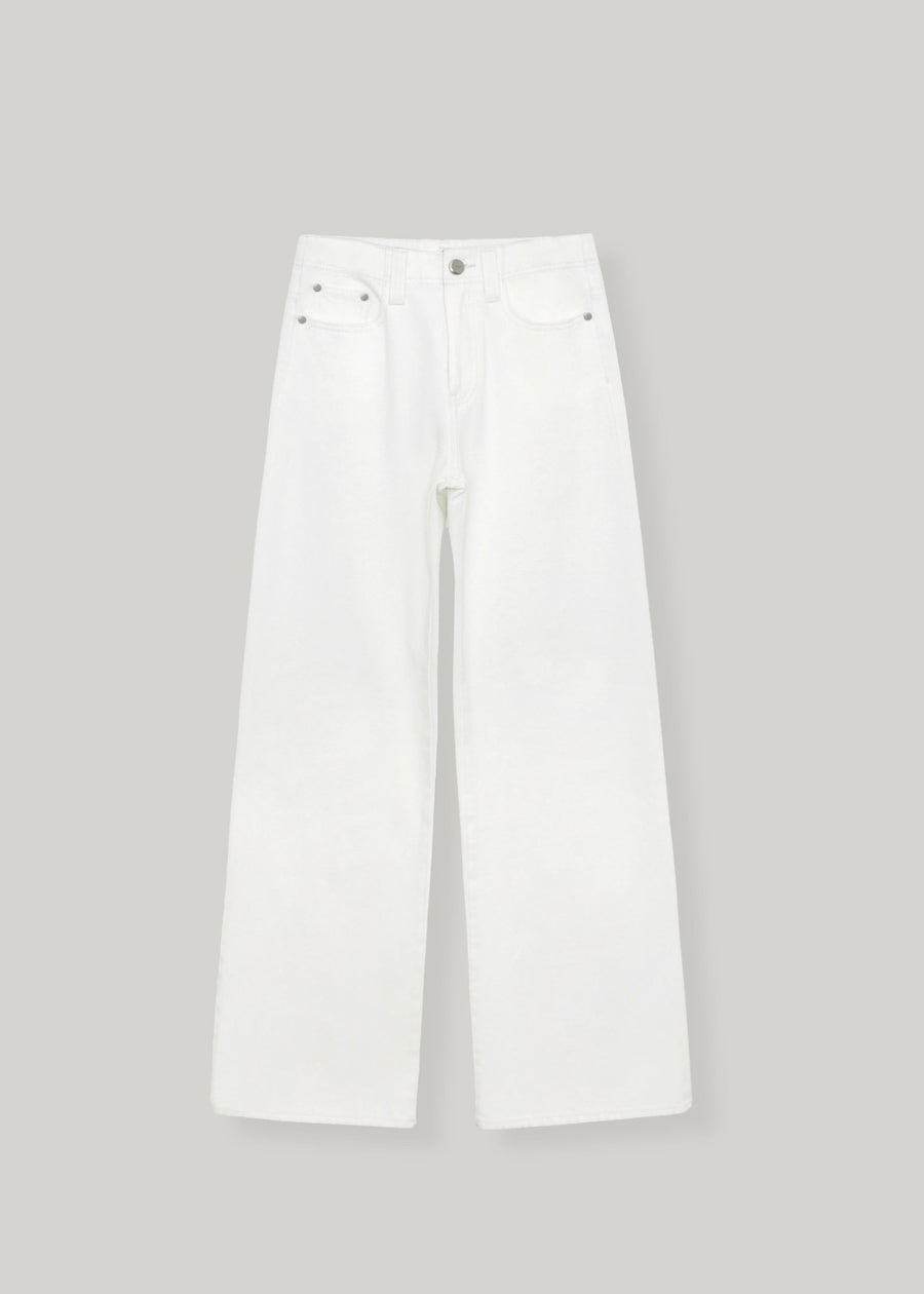 ELBORN | Leah Slim Wide Jeans (Ivory) Expected ship to 11/21/2025