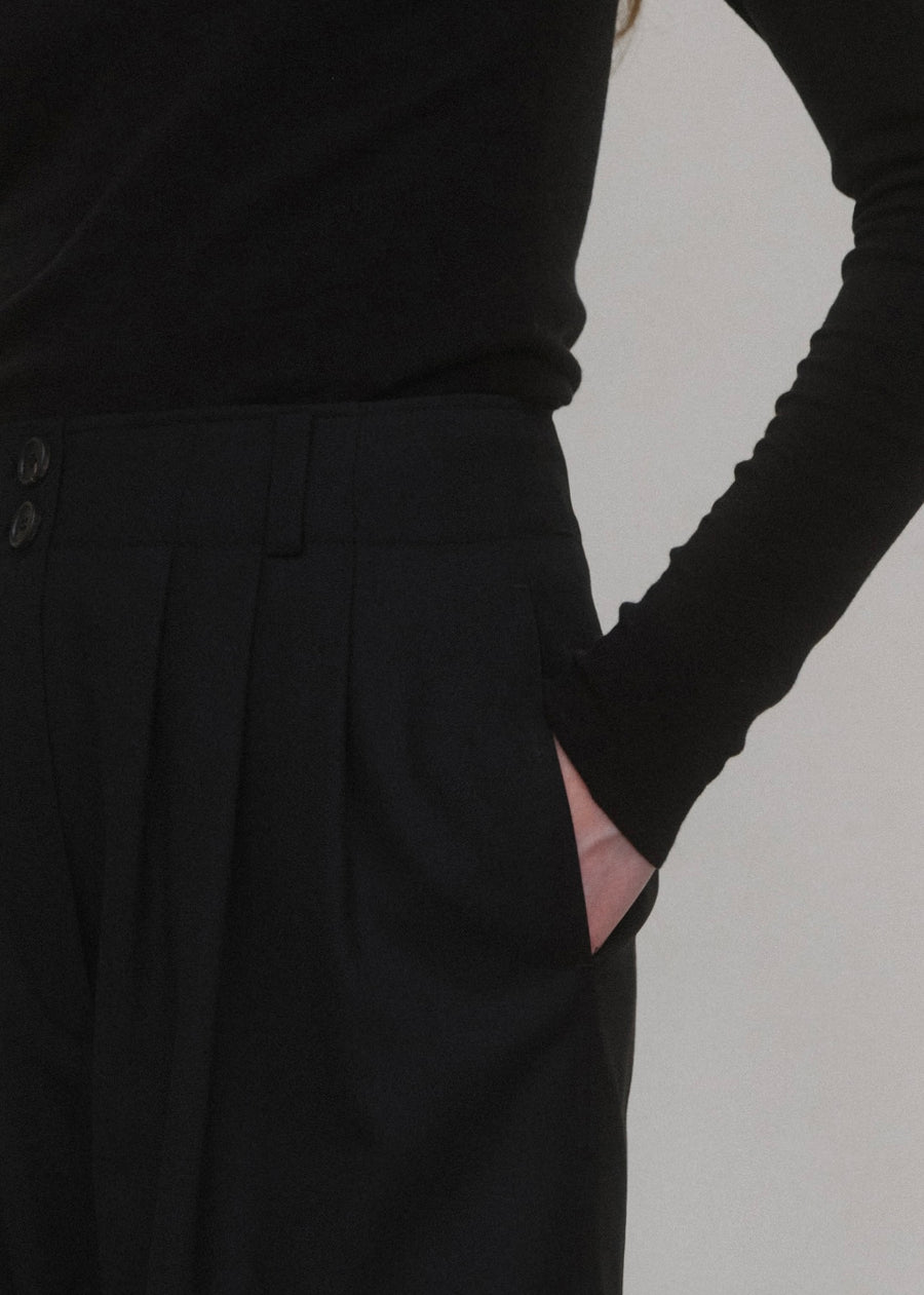 ELBORN | Verso Wool Slacks (Black)