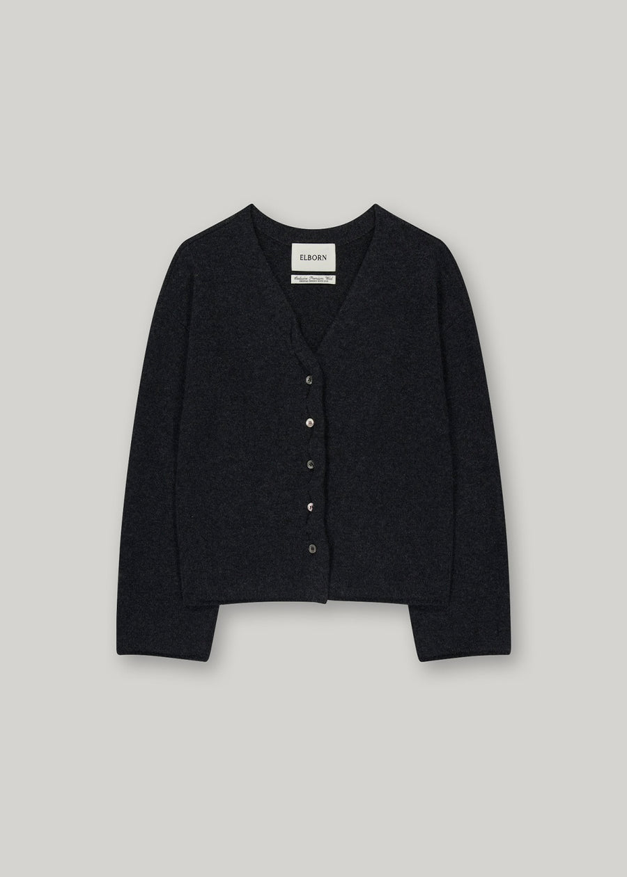 ELBORN | Elyra Wool Cardigan (Charcoal)