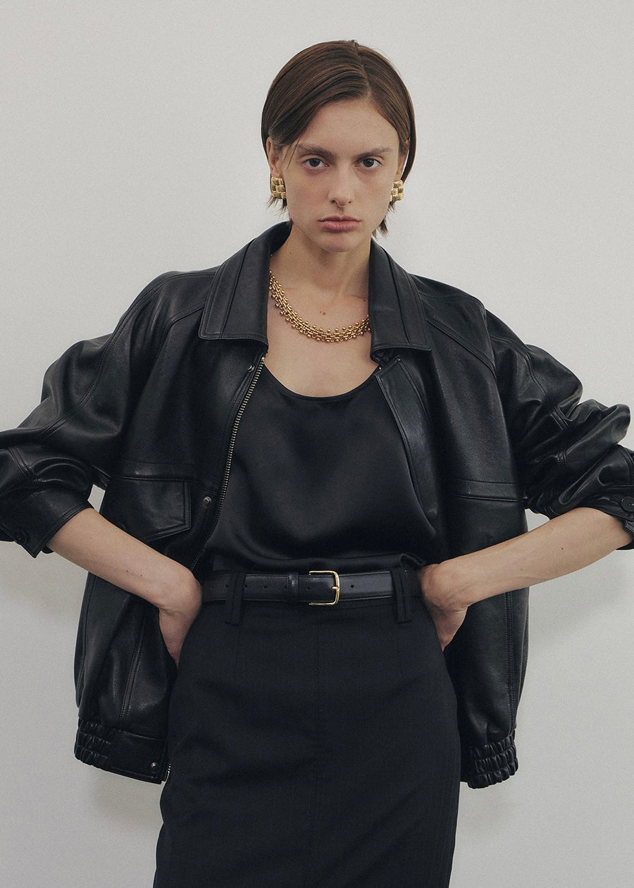 2ND ELBORN | Lumen Leather Jacket (Black) Expected ship to 09/12/2025