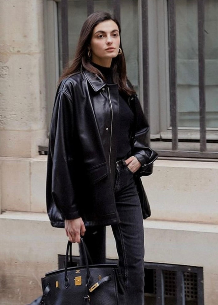 ELBORN | Vermon Safari Leather Jacket (Black)