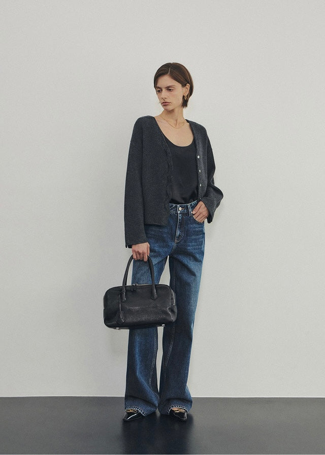 ELBORN | Elyra Wool Cardigan (Charcoal)