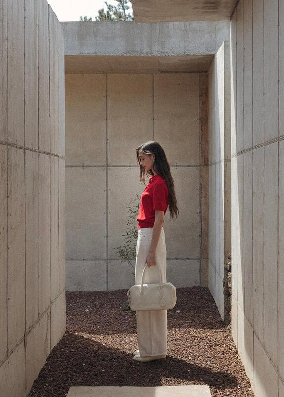 ELBORN | [LIMITED] Bonner Square Leather Bag (White) Expected ship to 05/16/2025