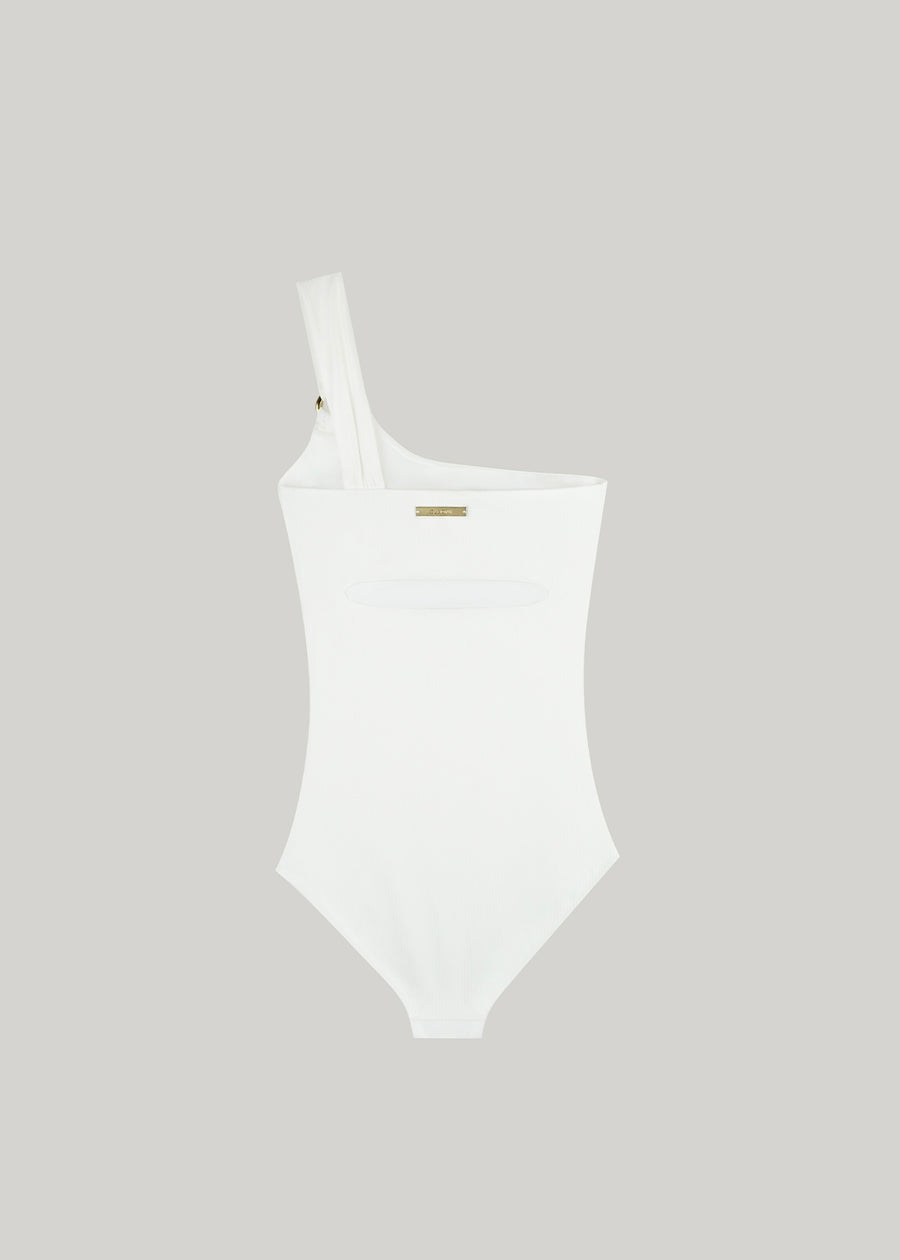 ELBORN | Sara One Shoulder Swim Suit (Ivory)