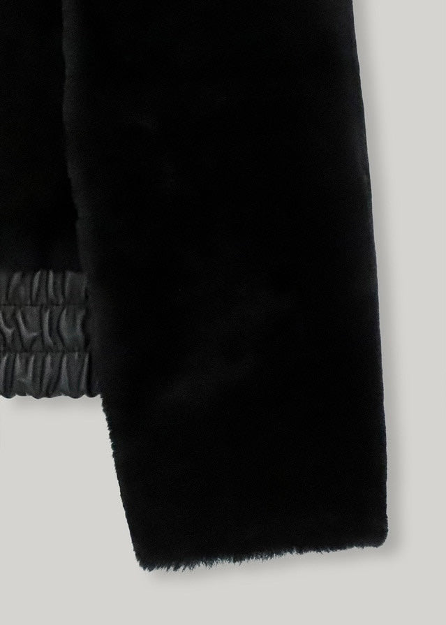 [1ST RE-ORDER] ELBORN | Denise Shearing Reversible Jacket (Black)