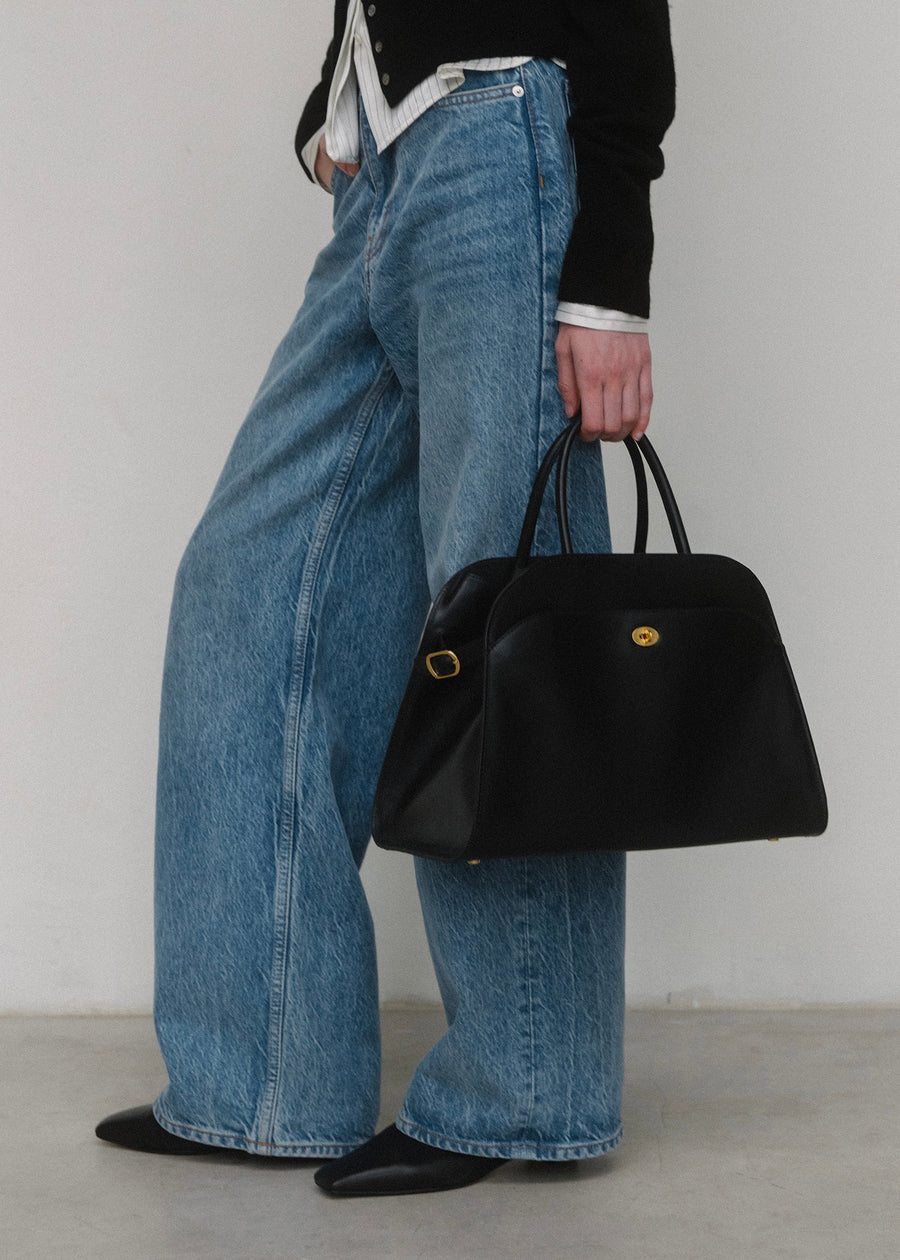 [4TH] ELBORN | Momet Leather Tote Bag (Black Leather) Expected ship to 05/19/2025