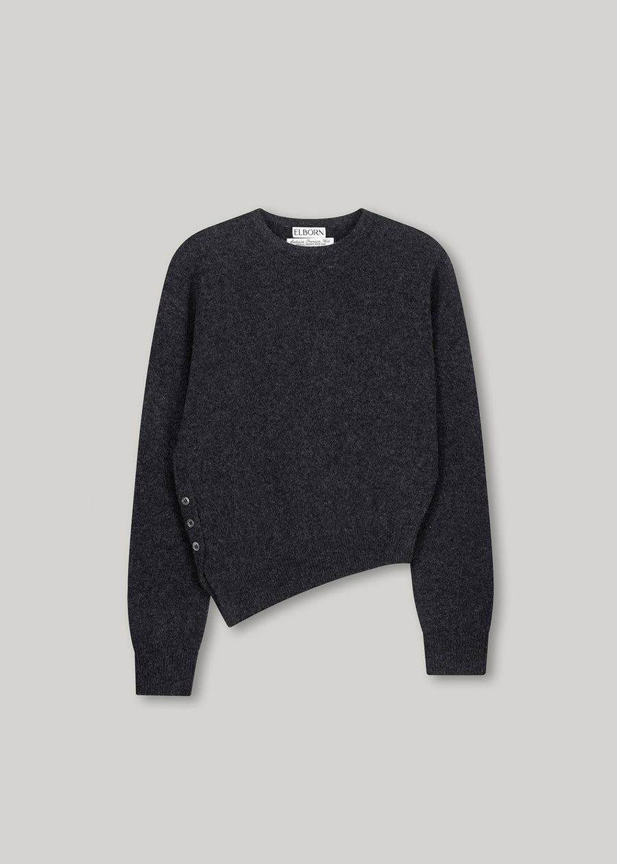 ELBORN | Aube Muffler Wool Knit Set-up (Charcoal)