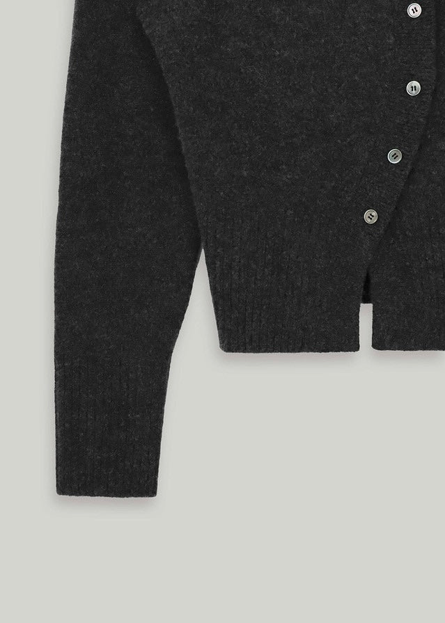 ELBORN | Mia Unbalanced Cardigan (Charcoal)