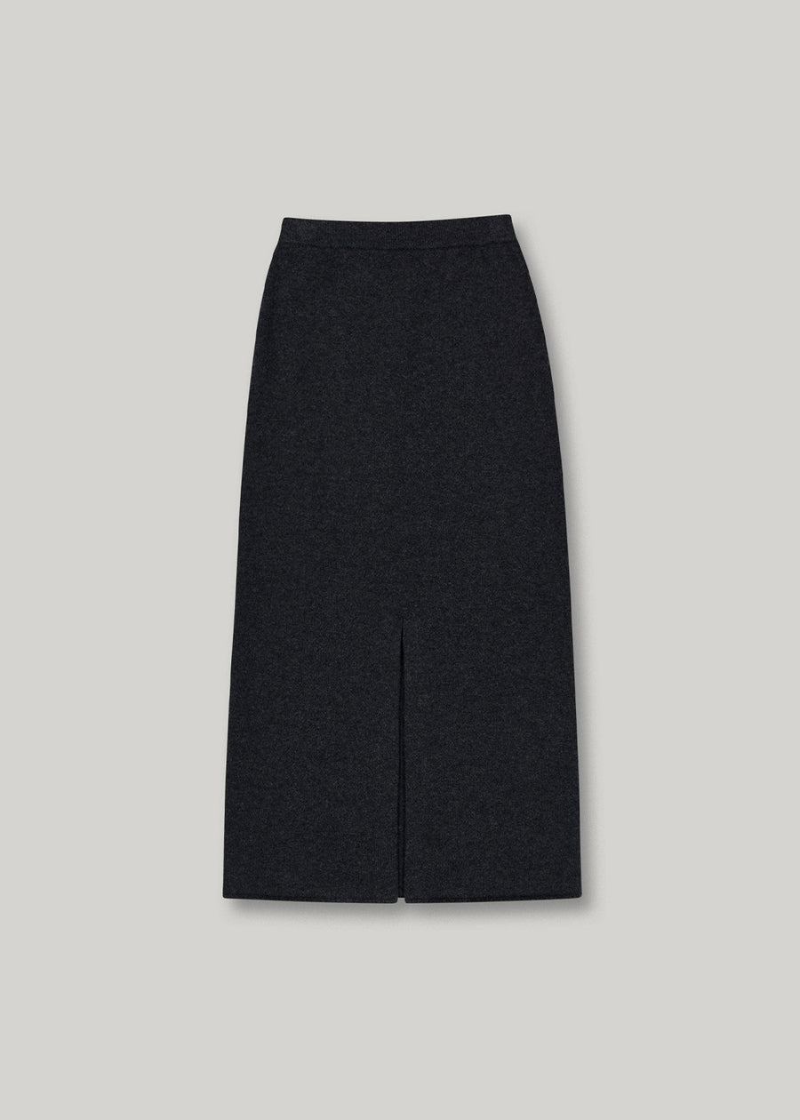ELBORN | Elyra Wool Knit Skirt (Charcoal)