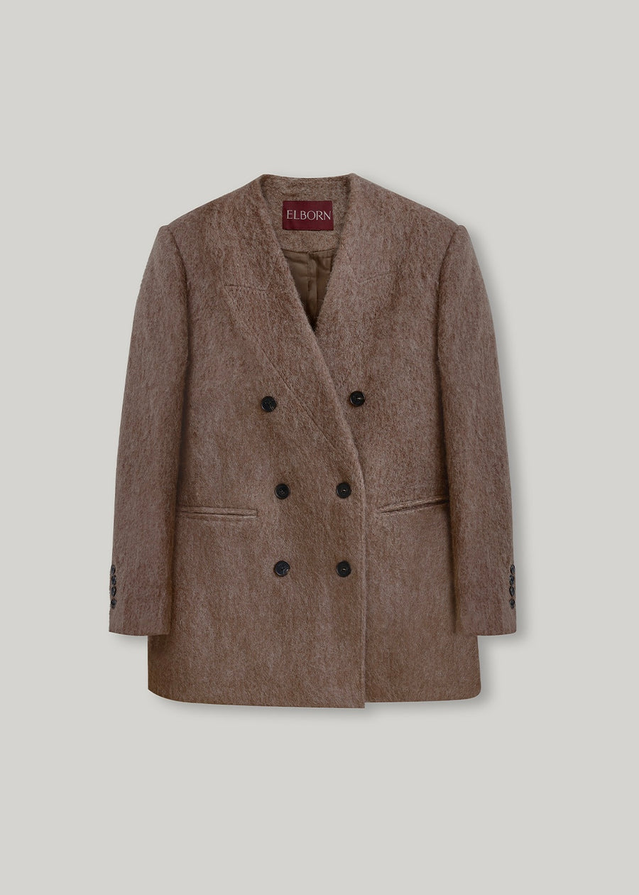 ELBORN | Auden Alpaca Half Coat (Mocha)