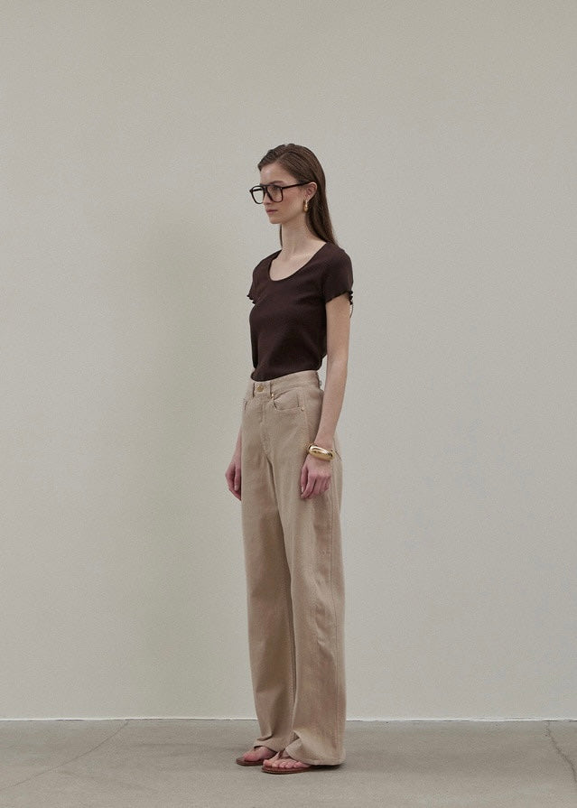 ELBORN | Palmy Scoop Neck T-shirt (3 Colors)