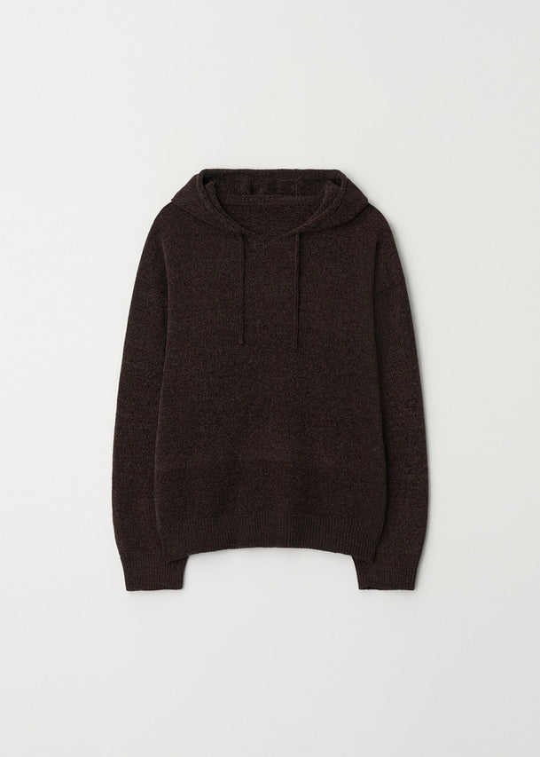 MOIA | Velvet Knit Hoodie (Dust Cocoa) Expected ship to 12/12/2025