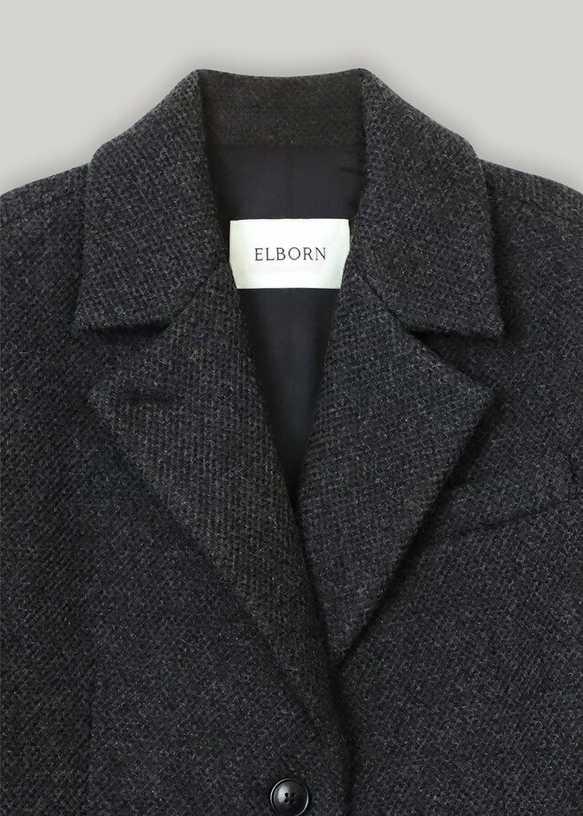 ELBORN | Allison Wool Half Coat (Charcoal)