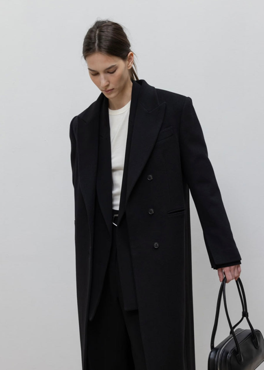 LEHA |  Charlotte Wool-Cashemere Blended Coat (Black) Expected ship to 11/29/2025