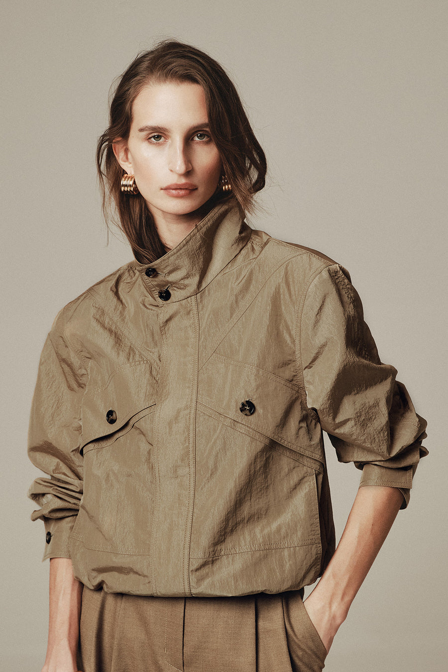 ◆ELBORN◆ Loulou Bomber Jacke ELBORN | Loulou Bomber Jacket (Beige) – YEAR END